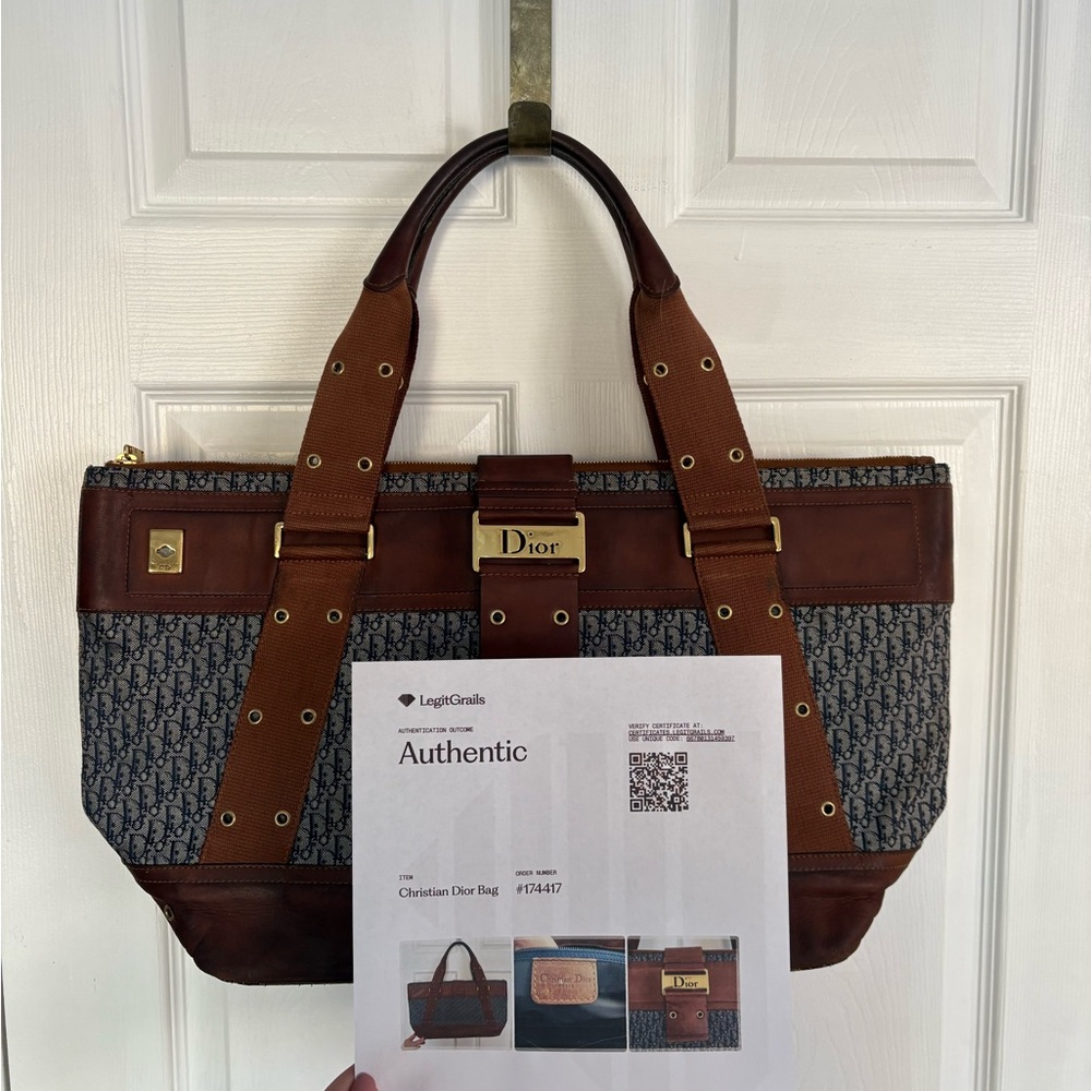 Vintage Christian Dior Street Chic Trotter Tote Bag